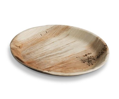 PALM PLATES 25cm LARGE  ROUND 25PK   4PKS/CTN