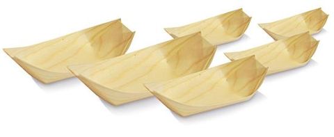 PINE WOOD 6 OVAL BOAT 140X75MM 50/PAK 40PAK/CTN