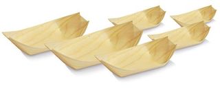 PINE WOOD 6 OVAL BOAT 140X75MM 50/PAK 40PAK/CTN