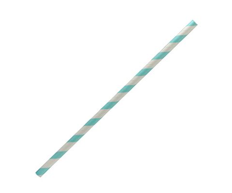 PAPER STRAWS REGULAR BLUE/ WHITE 250/PK 10PKS/CTN