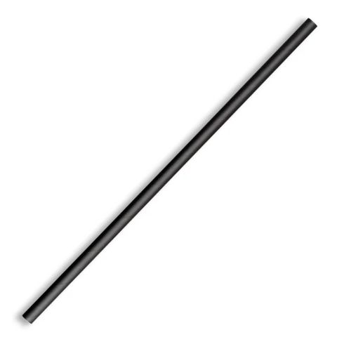 PAPER STRAWS REGULAR BLACK 250PK  10PKS/CTN