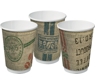 12oz JUTE DOUBLE WALL CUP C/AWAY 25/PK 20PKS/CTN