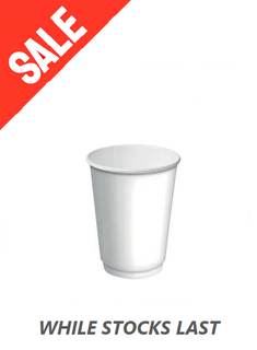 12oz WHITE  D/WALL CUP  *SALE* C/AWAY 25PK  20PKS/CTN