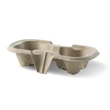 2 CUP CARRY TRAY ENVIROBOARD 100/PK  2PKS/CTN