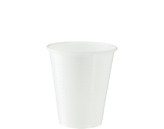 WATER  CUP PLASTIC 185ml WHITE 50/PK  20PKS/CTN