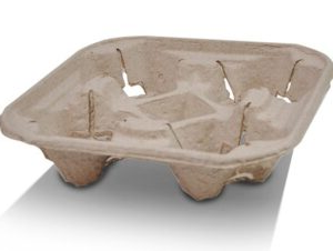 4 CUP CARRY TRAY ENVIROBOARD 75/PAK 4PAK/CTN