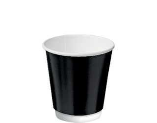 8oz BLACK D/WALL CUP C/AWAY 25PK  20PAKS/CTN