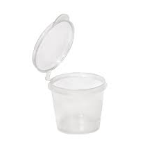 HINGED P100 25ml PORTION CUP 200/PAK 10PAK/CTN