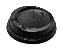 LID BLACK SPOUTJUTE HOT CUP C/AWAY 100/PK 10PKS/CTN