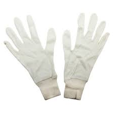 GLOVES COTTON INNER LARGE WITH CUFF  12PAIRS/PK