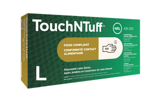 GLOVES LATEX LARGE TOUCH & TUFF 100/PK 10PKS/CTN