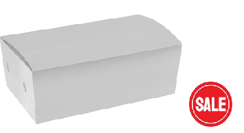 SNACK BOX LGE WHITE 054 *SALE* 197x118x68 50/PK 5PAKS/CTN