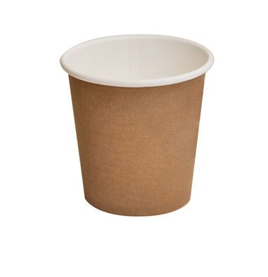 4oz BROWN PLA SINGLE WALL CUP (63mm) BPC4S 50/PK 20PKS/CTN