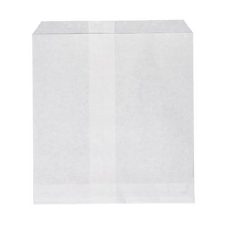 1W  WHITE PAPERBAG SQUARE 185x165mm 500/PK