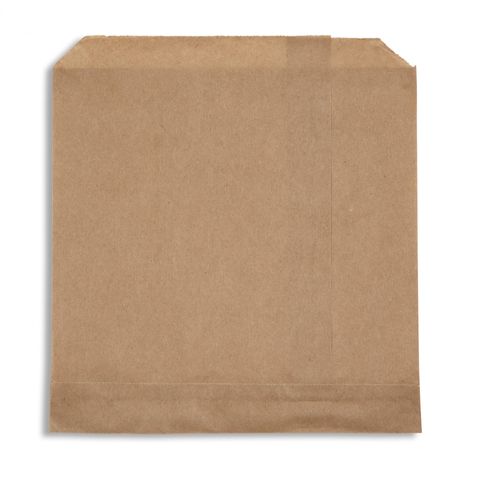 1W BROWN RECYCLED PAPER BAG SQUARE 200x165mm 500/PK