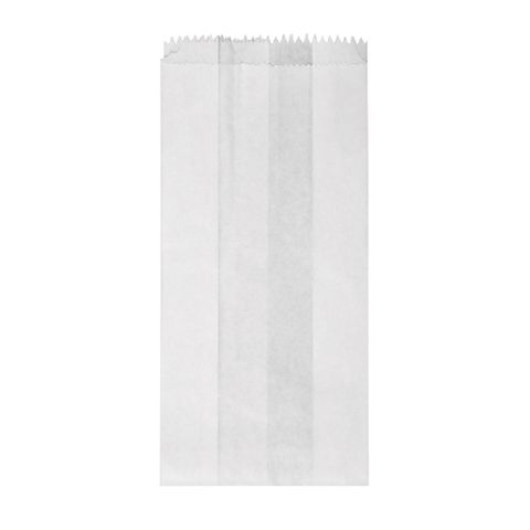 No2 SATCHEL WHITE PAPER BAGS 235x115x50mm 500/PK