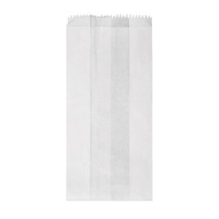 No2 SATCHEL WHITE PAPER BAGS 235x115x50mm 500/PK