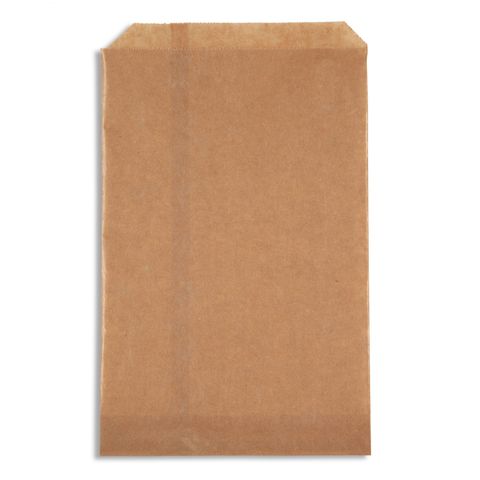 2F BROWN RECYCLED PAPER BAG FLAT 245X165mm 500/PK