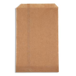 2F BROWN RECYCLED PAPER BAG FLAT 245X165mm 500/PK