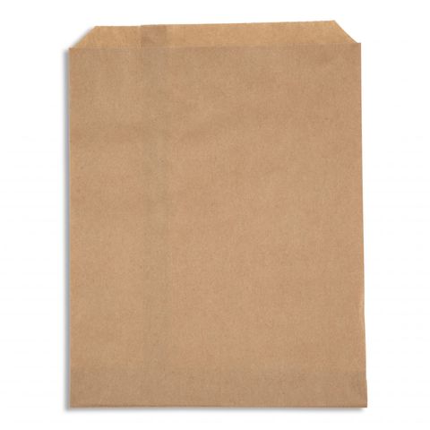 3F BROWN RECYCLED PAPER BAG FLAT 235X200mm 500/PK