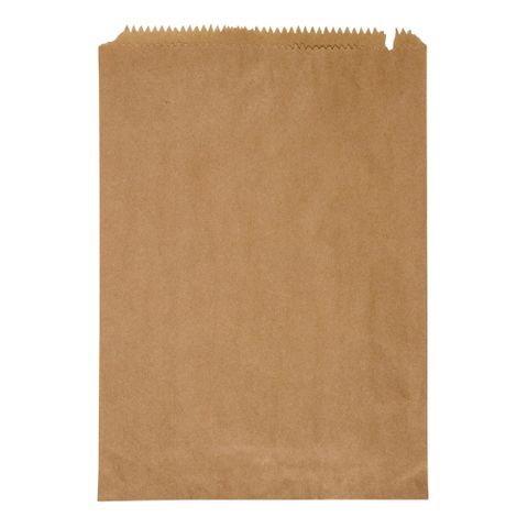 6F BROWN RECYCLED PAPER BAG FLAT 335x240mm 500/PK