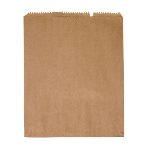 8F BROWN RECYCLED PAPER BAG FLAT 335x270mm 500/PK