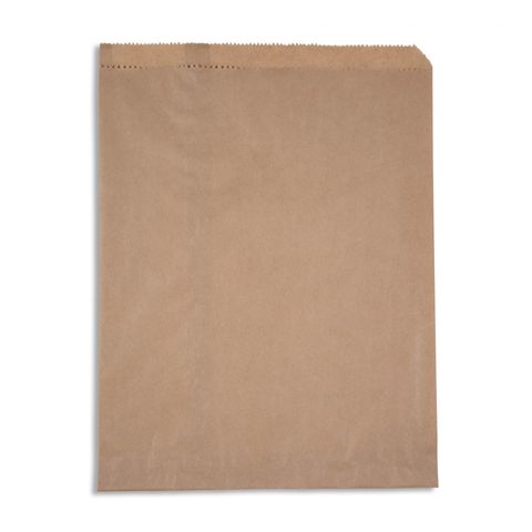 LONG SPONGE RECYCLED BROWN PAPER BAG 335 x305mm 500/PK