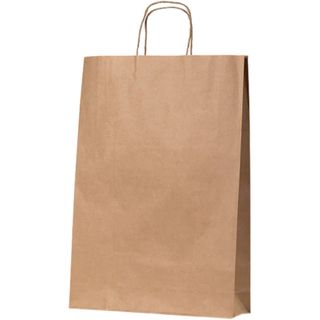 No4 MEDIUM KRAFT BAG HANDLED ~ 480x340x110mm 50PK   5 PKS/CTN