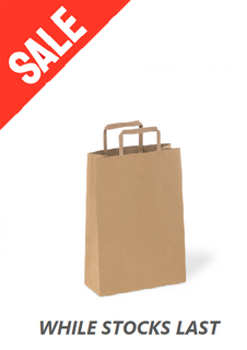 No60 KRAFT BAGF/F HANDLE~SALE 300x240x100mm  50PK  5PKS/CTN