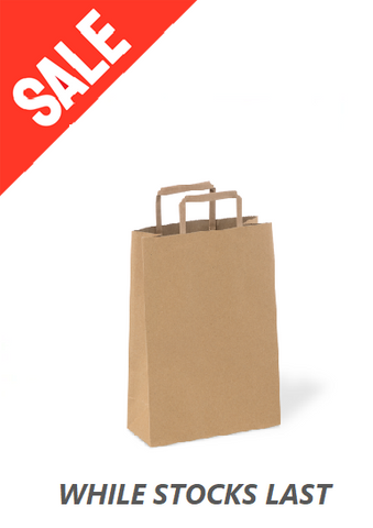 No60 KRAFT BAGF/F HANDLE~SALE 300x240x100mm  50PK  5PKS/CTN