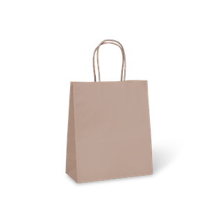 No8 PETITE KRAFT BAG HANDLED 215x180x85mm 50PK  5PKS/CTN