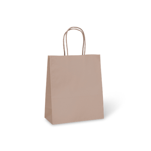 No8 PETITE KRAFT BAG HANDLED 215x180x85mm 50PK  5PKS/CTN