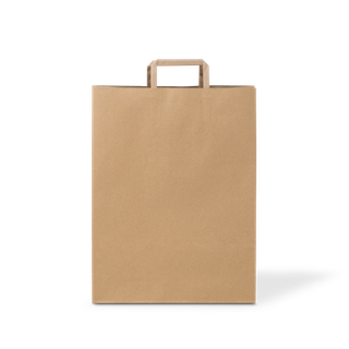 No80 KRAFT BAGF/F HANDLES ~ 420x320x110mm  50PK   5PKS/CTN