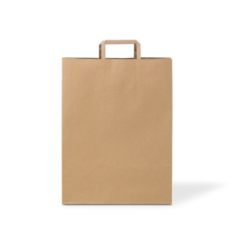 No80 KRAFT BAGF/F HANDLES ~ 420x320x110mm  50PK   5PKS/CTN