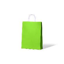 SMALL LIME GREEN  S/HAN. BAG 350x260+90 50PK  5PKS/CTN *DNR