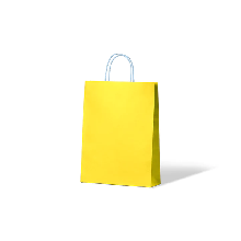 SMALL SUNNY YELLOW  S/HAN. BAG 350x260x90 25PK 10PKS/CTN *DNR