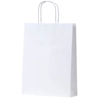 SML WHITE BAG HANDLED W1 350x260x90 50PK  5PKS/CTN