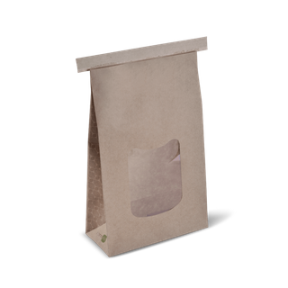 WINDOW TIN TIEBAG KRAFT LARGE 242x155x70mm  100PK   4PKS/CTN