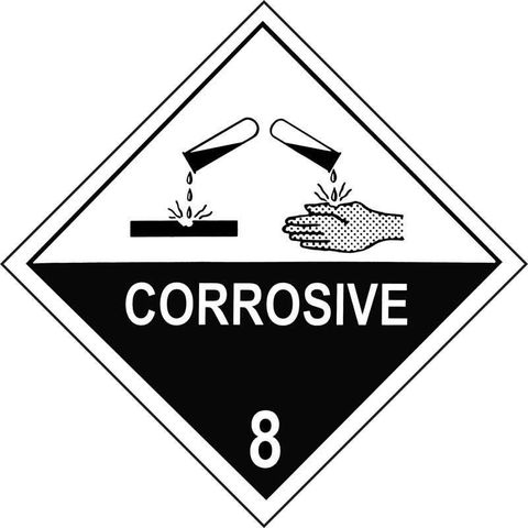 LABEL CORROSIVE CLASS 8