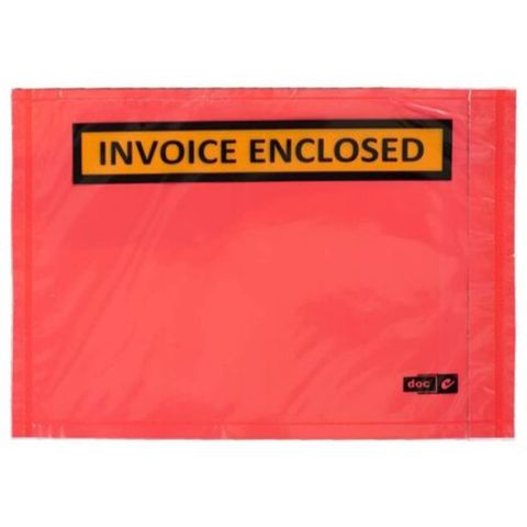 INVOICE ENCLOSED ENVELOPES RED