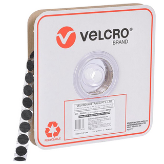 VELCRO DOTS BLACK HOOK 22MM X 22.8M
