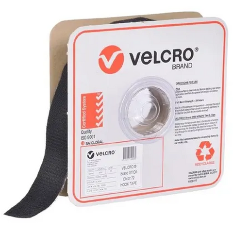 VELCRO PS0172 BLACK HOOK 50MM X 25M