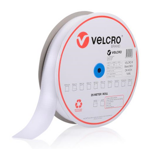 VELCRO SEW ON WHITE LOOP 20MM 25M