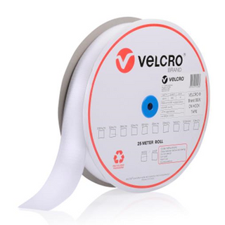 VELCRO SEW ON WHITE LOOP 25MM 25M