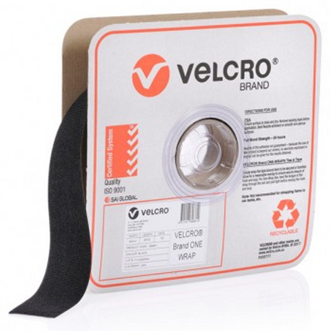 VELCRO ONE WRAP BLACK 50MM 22.8M