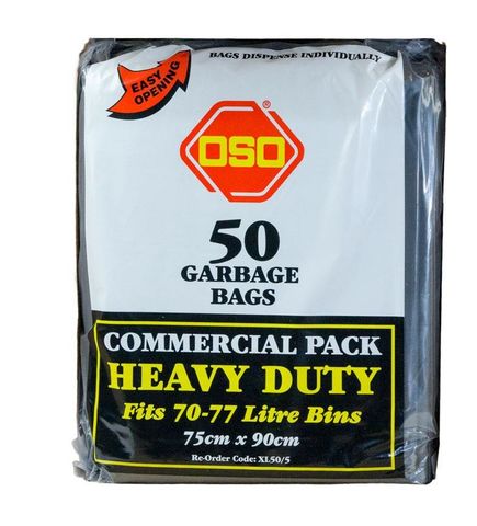 75L GLAD BLACK BIN LINERS