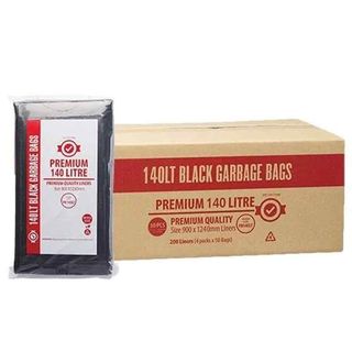 140L PREMIUM BLACK GARBAGE BAGS
