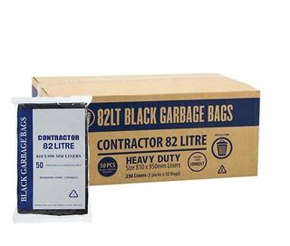 82L CONTRACTOR BLACK GARBAGE BAGS HD