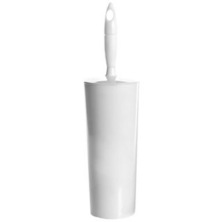 ENCLOSED TOILET BRUSH SET WHITE