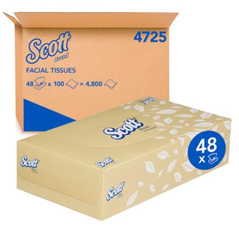 SCOTT 4725 FACIAL TISSUE 2 PLY